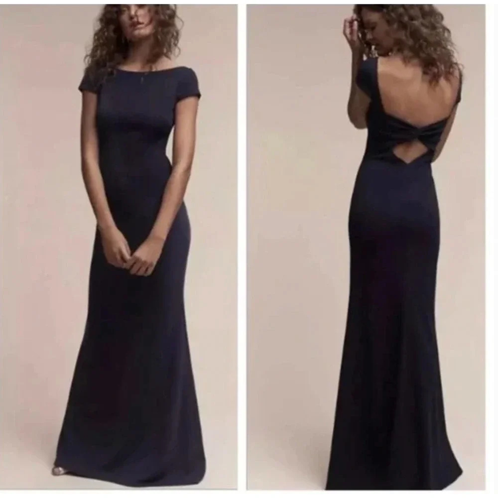 Katie May x BHLDN Madison Maxi Long Dress in Navy Blue Size 6